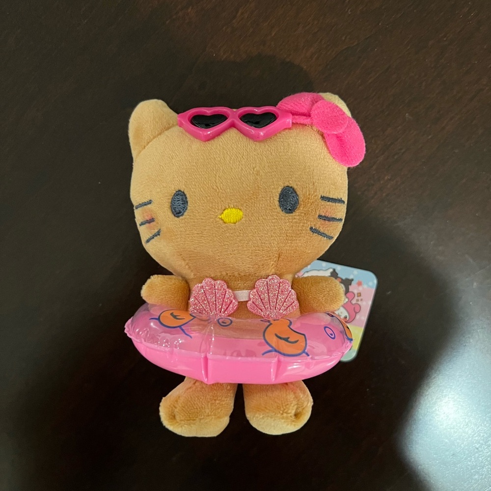 Hello Kitty tan plush keychain
